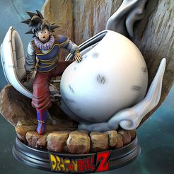 Preview1.jpg Fichier STL Arrivée de Son Goku・Design pour imprimante 3D à télécharger