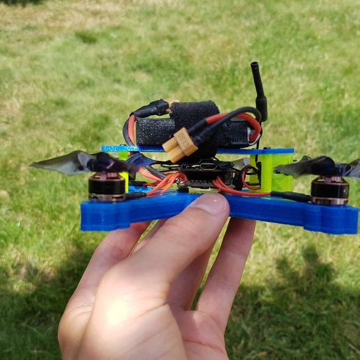 749a22fb2c3f7b51d6baac26bfc8cb7e_display_large.jpg Download free STL file SPDVL124 - 2.5" Racing / Freestyle Micro Quad Frame • 3D printable object, Gophy