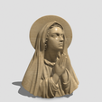 7.png Estátua da Virgem Maria, figura a rezar com auréola, decoração religiosa