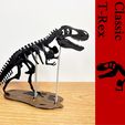 rex_classic-pic1.jpg Free STL file [3Dino Puzzle] Classic Style T-Rex・3D printable model to download