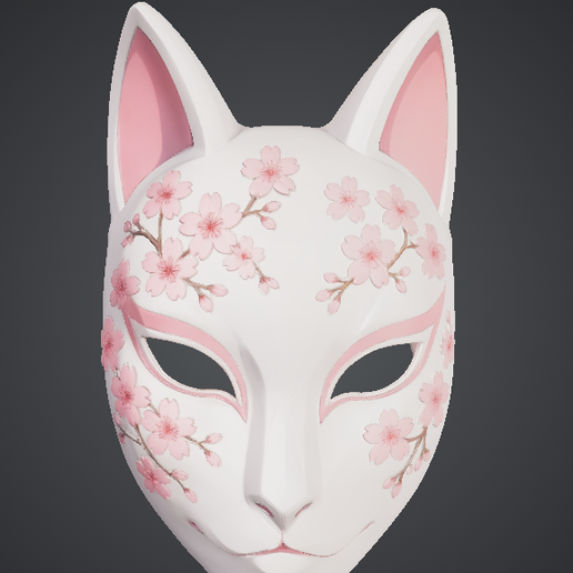 Sakura Kitsune Fox Mask