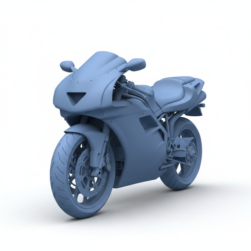 Ducati 996 motorcycle trophy STL, custom exhaust motorcycle STL, 1:8 motorcycle, wide tire motorcycle STL, motorcycle action pose STL, collectible motorcycle STL, motorcycle desk decor STL, motorcycle display model, V-twin motorcycle STL, motorcycle showr