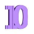 10.stl STL file Text Flip: Numbers 0-20・3D printing model to download