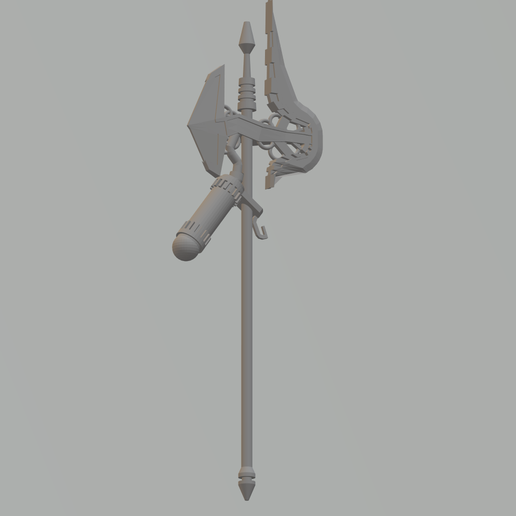 🔫 power halberd with flamer・Free STL File for ・Cults