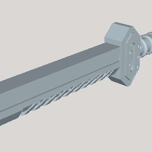 Greyback predator Extendable sword folded 3D model