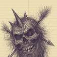 Scribble-Skull.png Kritzel-Schädel Hueforge
