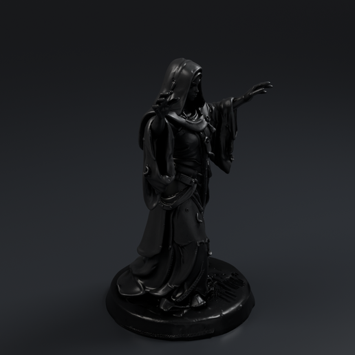 Ghostly Sorceress II 3D printable STL miniature
