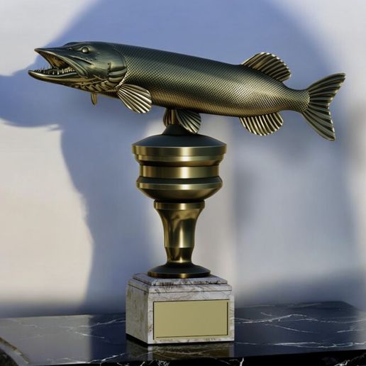 🐠 fish NORTHERN PIKE (ESOX LUCIUS) trophy cup for 3d printing・ 3D File ...