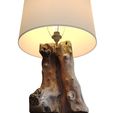 3ddd2.jpg Rustic Nightstand Table lamp light driftwood Scandinavian style 3D model