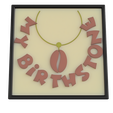 My-birthstone-transp.png STL file COFFEE WALL ART FOR KITCHEN - COFFEE BEAN IS MY BIRTHSTONE・3D print object to download