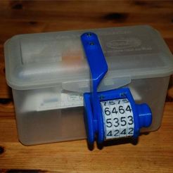 Zahlenschloss-Sperrhaken-1.jpg Free STL file Locking Bracket for Combination Lock・3D printing design to download