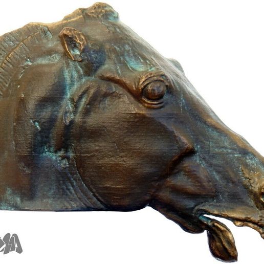 20130113_Cosmo_Wenman_3D_Scan_3D_Print_Head_of_Horse_of_Selene_from_British_Museum_display_large.jpg Head of a horse of Selene