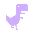 Chrome_Dino_Pixel.stl Dinosaur Wall Art