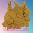 1.png Hares 3D MODEL STL FILE FOR CNC ROUTER LASER & 3D PRINTER