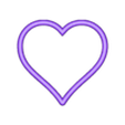 Coeur milieu - Middle heart.STL Pot / Boite Cœurs en suspension - Pot / Box Suspended hearts