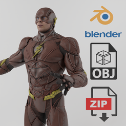 Portada.png OBJ-Datei Flash Justice League Texturierte Lowpoly・Modell für 3D-Drucker zum Herunterladen