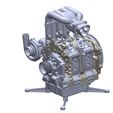 Complete Motor Assembly.JPG Mazda RX7 Wankel Rotary Engine 13B-REW - Working Model
