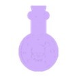 PotionDeath.stl 4 Potion Bottles, 2D Wall Art, Death Potion, Mana Potion, Love Potion, Sleep Potion, STL and SVG, Magic, Spells, Halloween