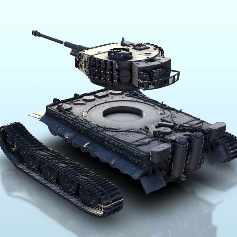 3.jpg STL file Panzer VI Tiger I Ausf. E - WW2 German Flames of War Bolt Action 15mm 20mm 25mm 28mm 32mm・3D print design to download, Hartolia-Miniatures