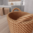 untitled3.png 3D Wicker Mesh Basket 2 with Stl File & Mini Box, 3D Printing, Jewelry Dish, Wicker Decor, Gift for Girlfriend, Wicker Laundry Basket