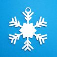 SnowflakeChristmasOrnament6WithJumpring3DPrintPhoto.jpg Christmas Ornaments - 6 Pack Of Snowflakes