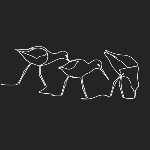 Banded Stilt 2 lineart 3d printed