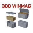 COL_34_300winmag_50a.png AMMO BOX 300 WIN MAG AMMUNITION STORAGE 300 win CRATE ORGANIZER