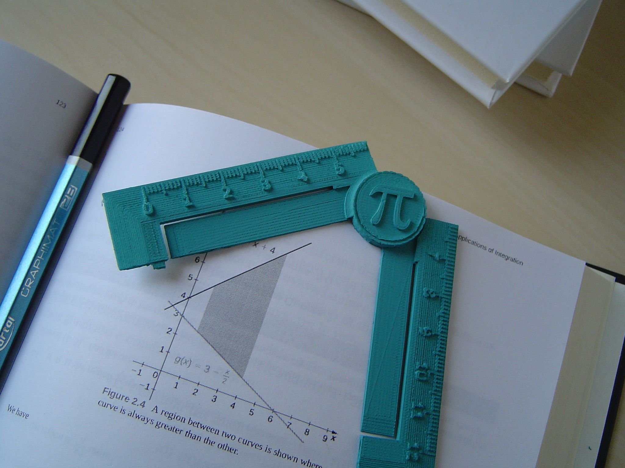 math_pi_2.jpg Download STL file Bookmark Ruler Print in Place with Pi Icon | Vtau Design • 3D printing model, VtauDesign