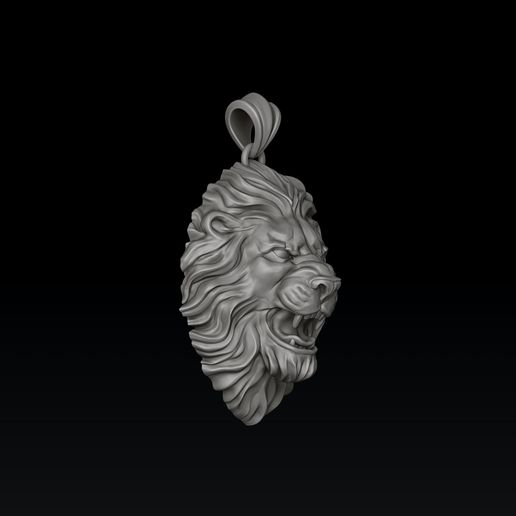 fsf23swerftr3gsdr231fgvdser45esr.jpg Lion Pendant V2 3D print model