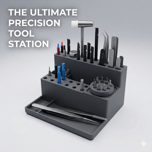 Gridfinity Precision Tool Station | Maker & Electronics Organizer