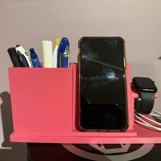 📞 DESK ORGANIZER WITH PHONE HOLDER INDUCTION CHARGING WITH APPLE