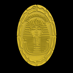 untitled.39.png Free STL file Tutankhamun medal・Model to download and 3D print