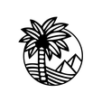 1.png Pyramid With Palm Tree Decor