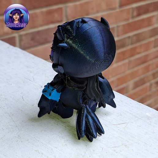 Crowly-2.jpg Crowly - Articulé - Peluche corbeau