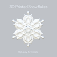 Render_SF_6.png 3D Snowflake Set of 24  STL Files for 3d Printing DiY Printable Сhristmas Décor Model Christmas Snowflake STL 3D File