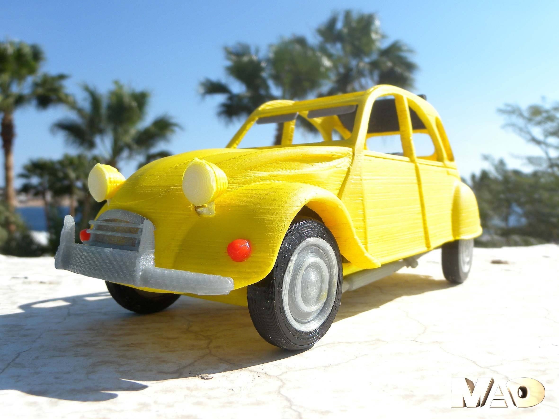 2cv-2.jpg Datei STL french small car herunterladen • Design für 3D-Drucker, MaoCasella