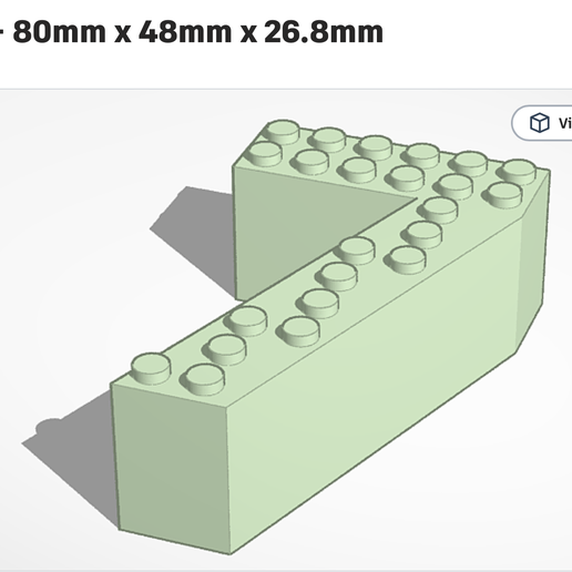 Number "7" - 80mm x 48mm x 26.8mm L-E-G-O inspired Number Letter Alphabet Blocks - STL file for 3D Printing
