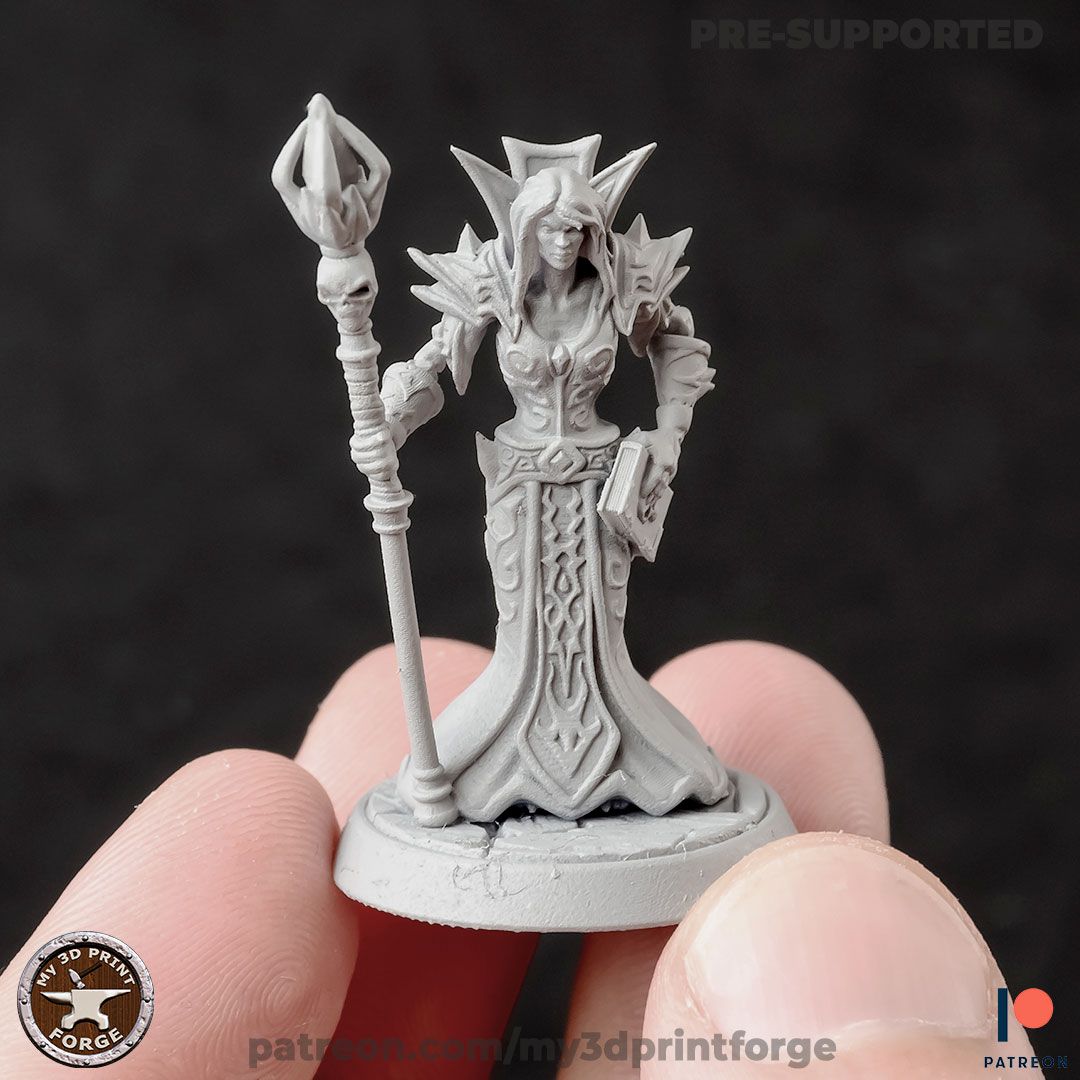 Download file Undead Female Mage - 2 poses • Template to 3D print ・ Cults