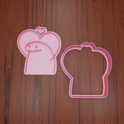 FlorkCorazon003-Stamp-Cortador.jpg STL file STAMP FLORK HEART #3・3D printable model to download