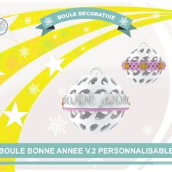 boule_an_v2_def01.jpg Download free STL file Decorative ball of the new year V.2 • Object to 3D print, Tibe-Design