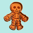 esqueleto-halloween-cortador-estampa-stl-archivo.png marked skeleton stamp cookie cutter halloween
