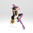 1.69.jpg Witch on a broom with a cat