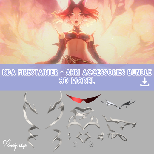 KDA Ahri Firestarter Accessories Bundle K/DA League of Legends