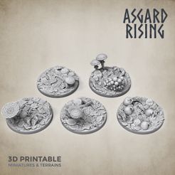 Base_round_forest_30_asgard_rising.jpg 5 x Round Bases 30mm FOREST Theme