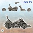 3.jpg Post-apo motorbike with front spikes and double machine gun (4) - Future Sci-Fi SF Post apocalyptic Tabletop Scifi