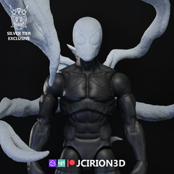 SymbioteSpiderman_Resin_Insta.png STL file Symbiote Spiderman custom head and tendrills・3D printer design to download