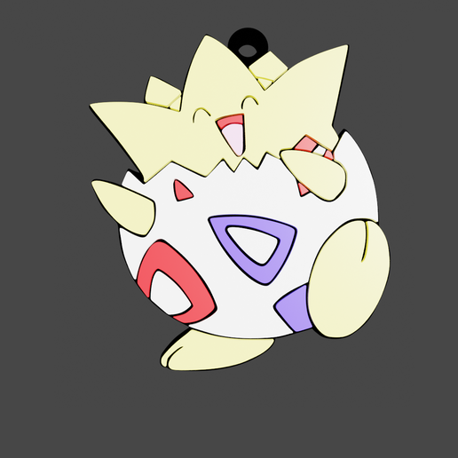 keychain togepi/llavero togepi 3D model