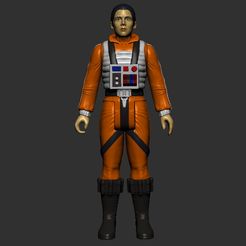 leia-color-pic-1.jpg OBJ file STAR WARS Princess Leia Pilot Suit and Female X-Wing Pilot OBJ. KENNER STYLE.・3D printer design to download