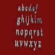 gabriolamin.jpg GABRIOLA font uppercase and lowercase 3D letters STL file