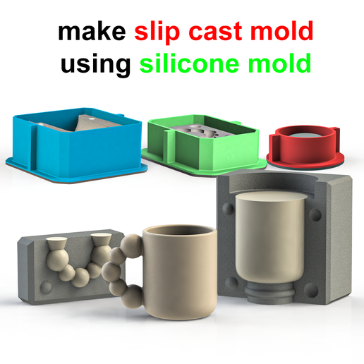 ☕ slip cast mold for ceramic production・ 3D File for 3D printing・Cults